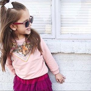 Fox print bamboo sweatshirt